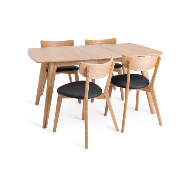 Stół rozkładany z litego drewna dębowego Unique Furniture Rho, 150x90 cm-image-4