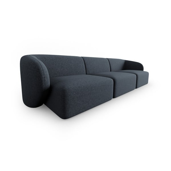 Niebieska sofa  z tkaniny szenilowej 266 cm Paolo – Milo Casa-image-2