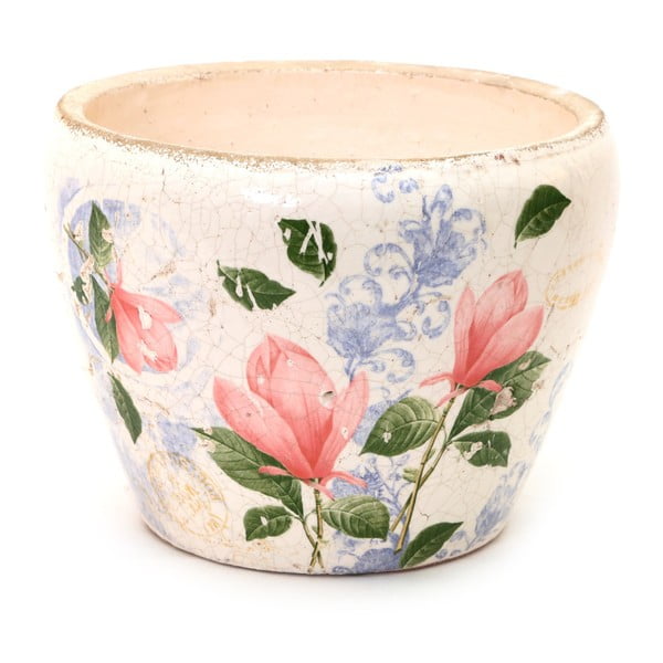 Doniczka ceramiczna Soho And Deco Flor Rosa, ⌀ 26 cm