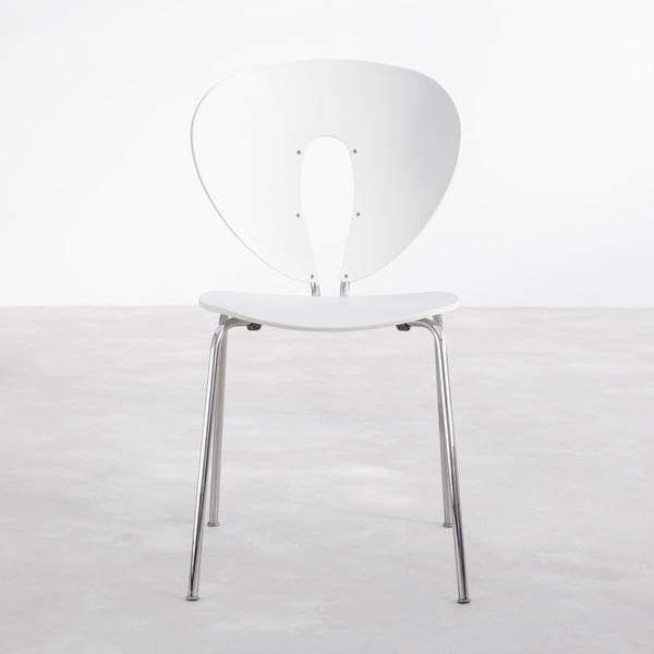 Krzesło Globus, białe/odblaskowe nogi