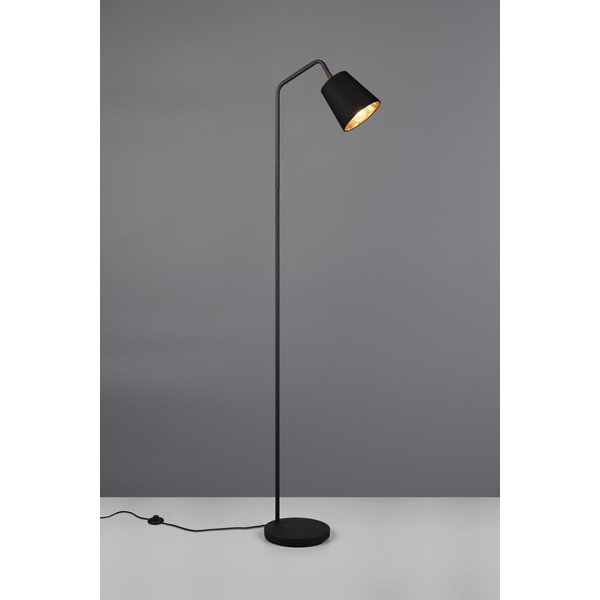 Czarna lampa stojąca z tekstylnym kloszem (wys. 148 cm) Buddy – Reality-image-2
