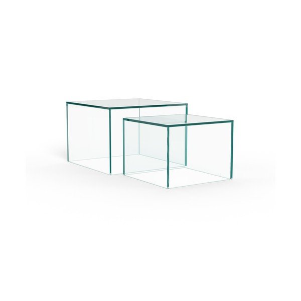 Szklane stoliki zestaw 2 szt. 50x50 cm Dice – Actona-image-3
