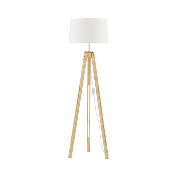 Biała/w naturalnym kolorze lampa stojąca (wysokość 145 cm) Leroy – Nova Luce