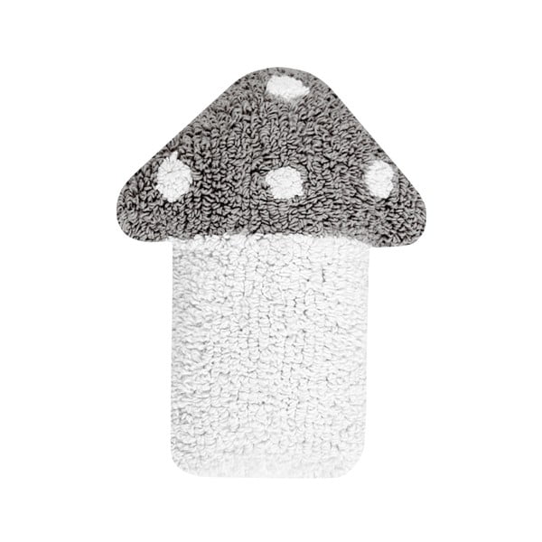 Szaro-biała poduszka bawełniana Happy Decor Kids Mushroom, 30x35 cm