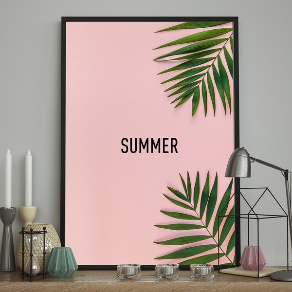 Plakat w ramie PINK/SUMMER, 70x100 cm-image-1