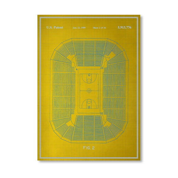 Plakat Basketball Court, 30x42 cm