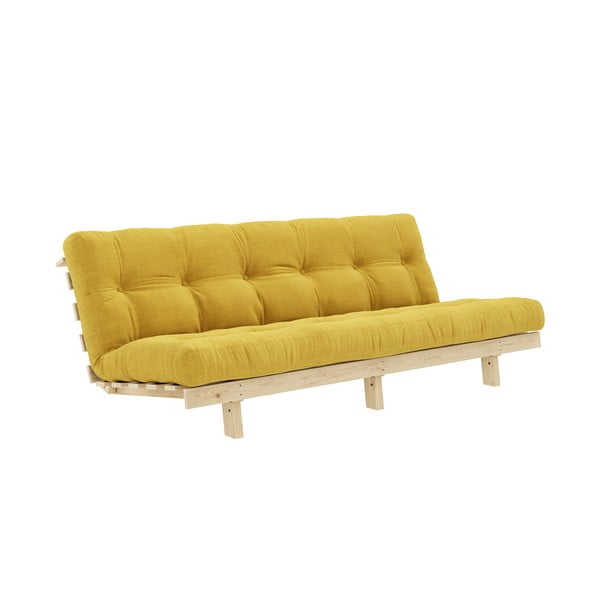 Żółta sztruksowa sofa 200 cm Lean – Karup Design-image-3