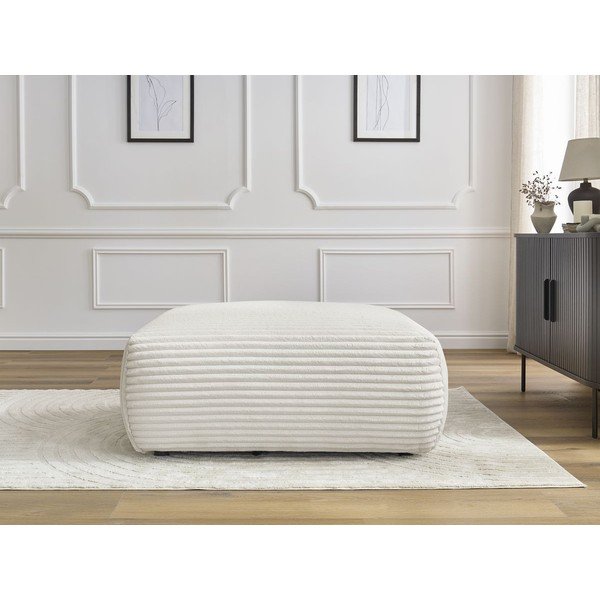 Kremowy sztruksowy podnóżek Lucien – Bobochic Paris-image-1