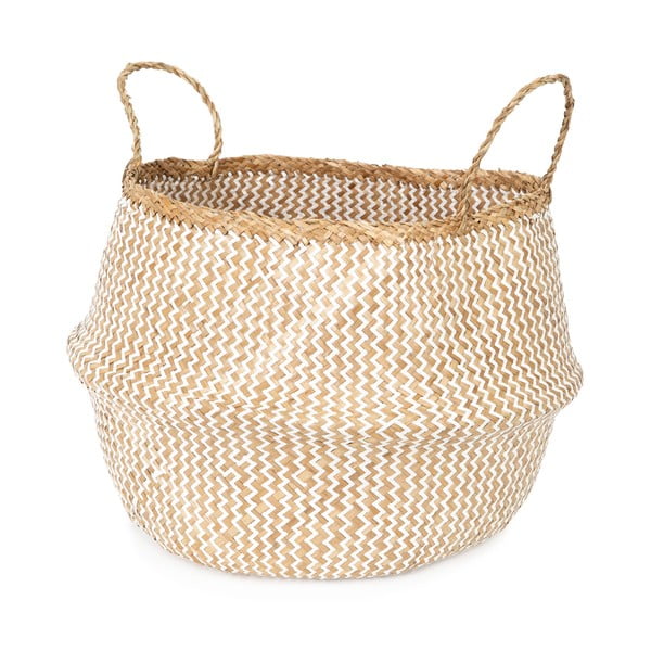 Jasny koszyk z trawy morskiej Compactor Zic Zac, ⌀ 45 cm-image-4