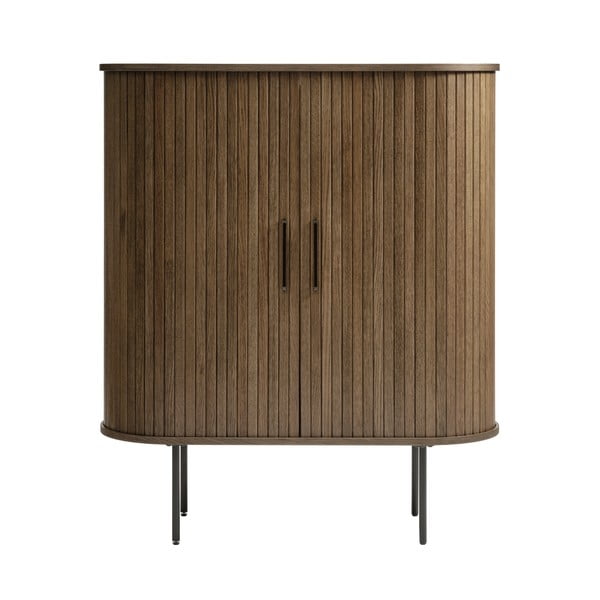 Brązowa szafka w dekorze dębu 100x118 cm Nola – Unique Furniture