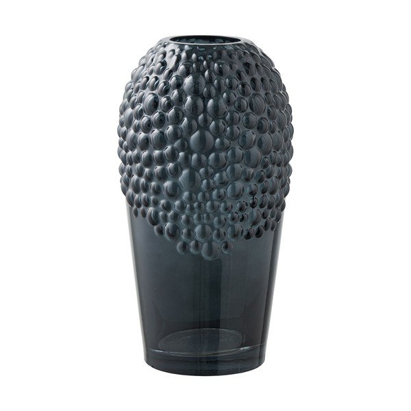 Ciemnoszary szklany wazon (wysokość 25 cm) – House Nordic