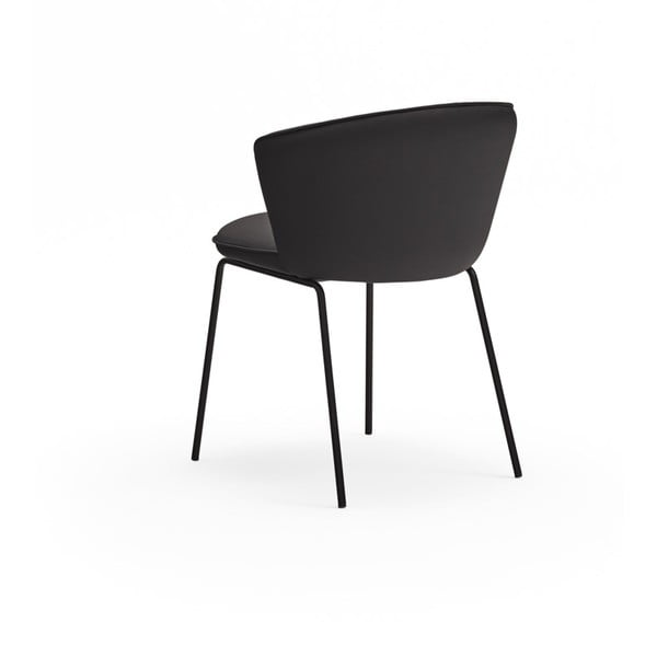 Czarne tapicerowane fotele jadalniane zestaw 2 szt. Add – Teulat-image-4