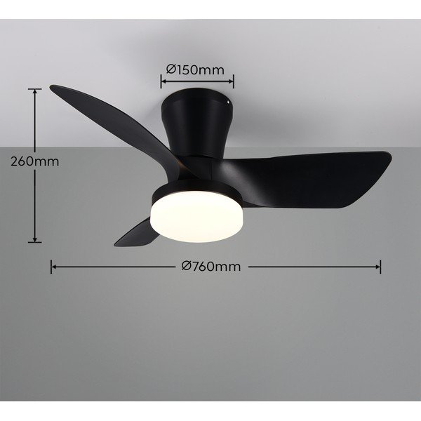 Czarna lampa sufitowa LED Randers – Reality-image-3