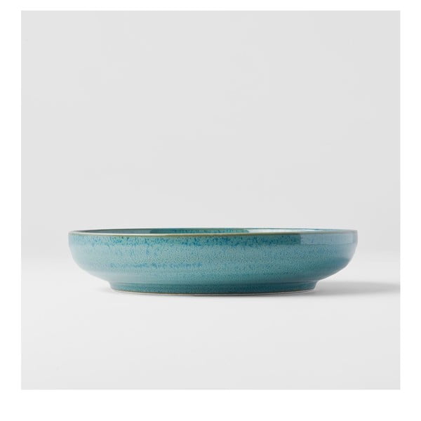 Turkusowy głęboki ceramiczny talerz ø 20 cm Peacock – MIJ-image-1