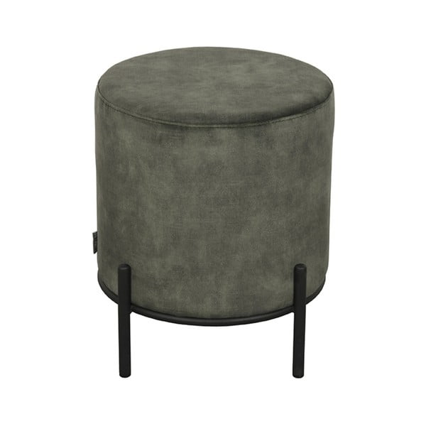 Aksamitny puf w kolorze khaki Troy – LABEL51-image-2