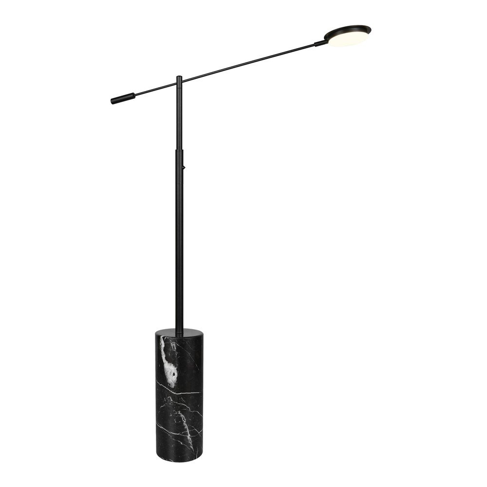 Czarna lampa stojąca LED (wysokość 145 cm) Fiore – Trio Select