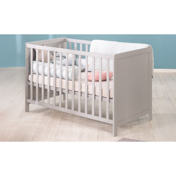 Szare/szarobrązowe łóżeczko 60x120 cm Hamburg – Roba-image-1