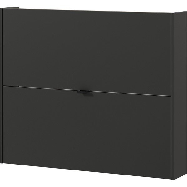 Antracytowa uchylna/wisząca szafka na buty w dekorze dębu 100x83x18 cm Ameca – Germania