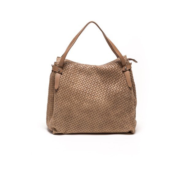 Skórzana torebka Carla Ferreri 861 Fango