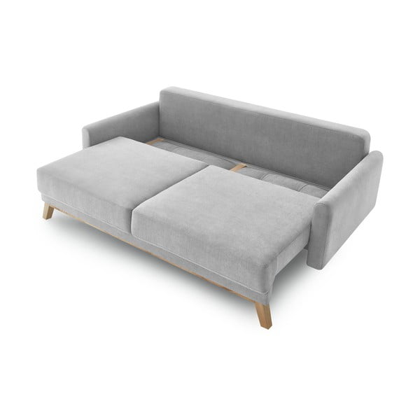 Jasnoszara sofa rozkładana Bobochic Paris Balio-image-4