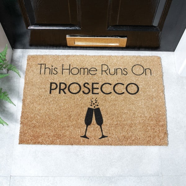 Wycieraczka z włókna kokosowego 40x60 cm This Home Runs On Prosecco – Artsy Doormats-image-2