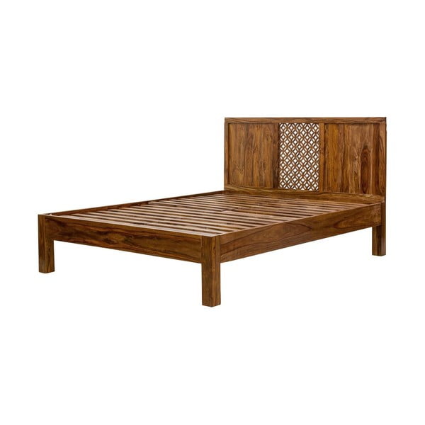 Łóżko z litego drewna palisandru Massive Home Rosie, 180x200 cm