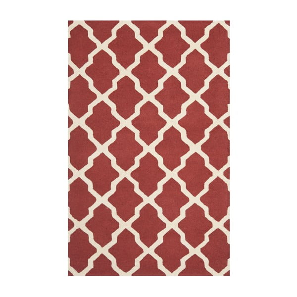 Wełniany dywan Safavieh Ava Red, 243x152 cm