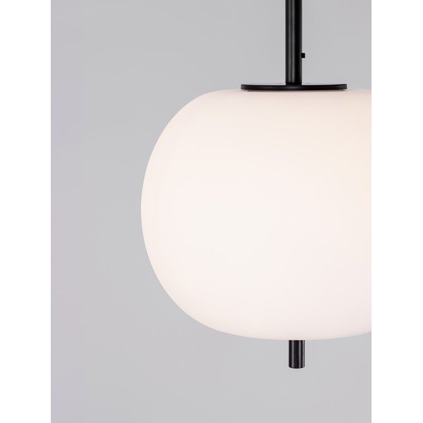 Biała/czarna szklana lampa wisząca ø 30 cm Lato – Nova Luce-image-1