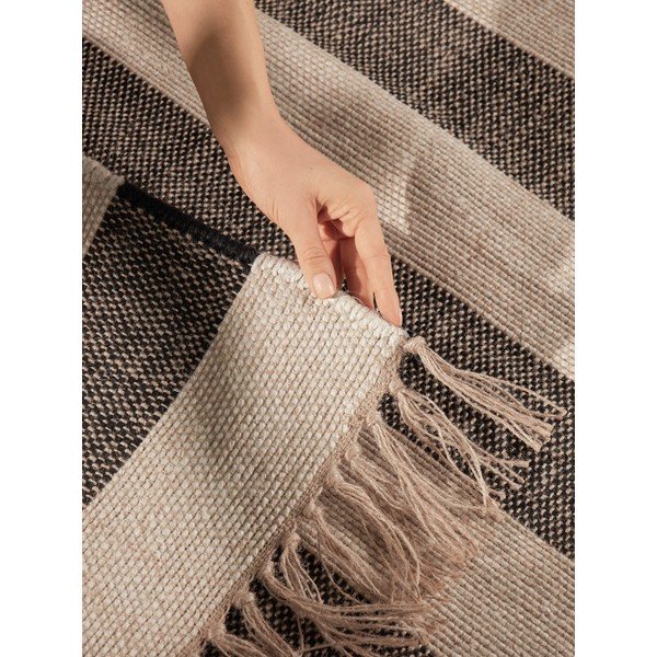 Czarny/kremowy dywan z juty tkany ręcznie 160x230 cm Playa – Hanse Home-image-2