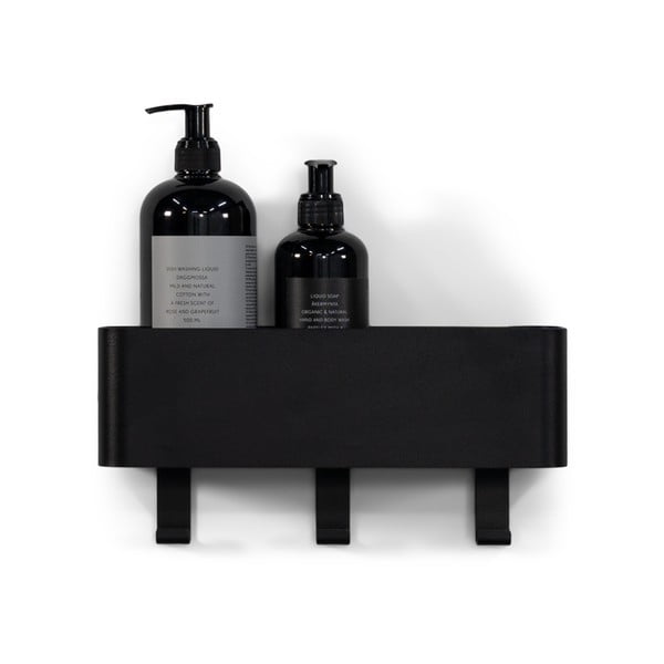 Czarna ścienna stalowa półka łazienkowa Multi – Spinder Design