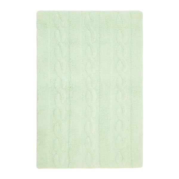 Zielony dywan bawełniany wykonany ręcznie Lorena Canals Braids, 80x120 cm