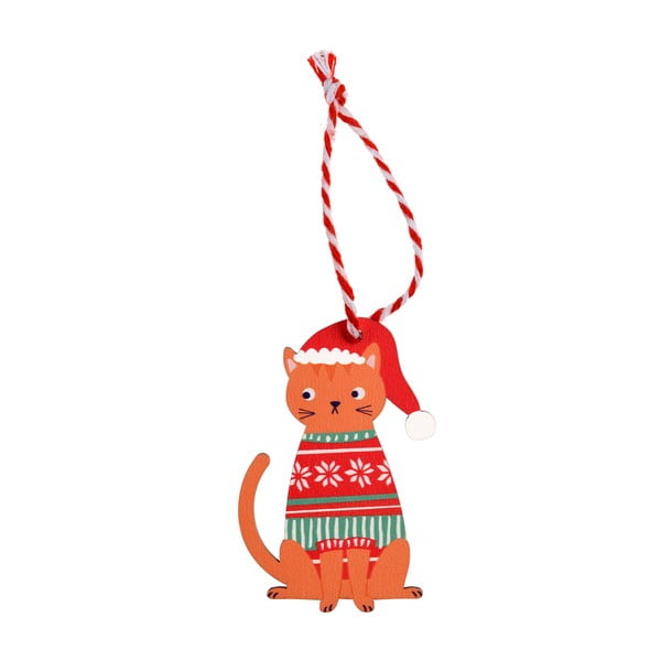 Drewniana ozdoba świąteczna 5 cm Ginger Cat – Rex London