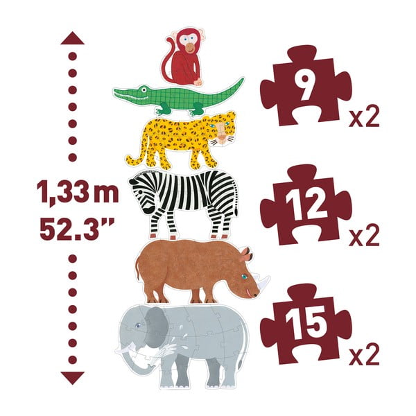 Dziecięce puzzle Djeco Giga Jungle-image-2