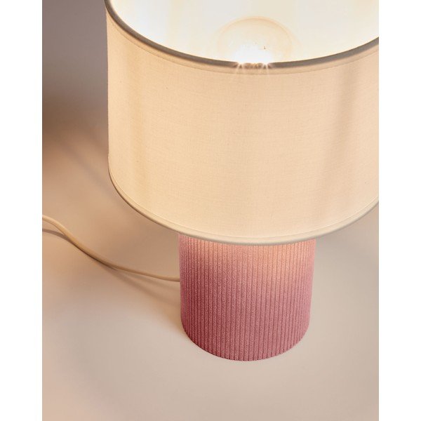 Biało-jasnoróżowa lampka dziecięca Bianella – Kave Home-image-2