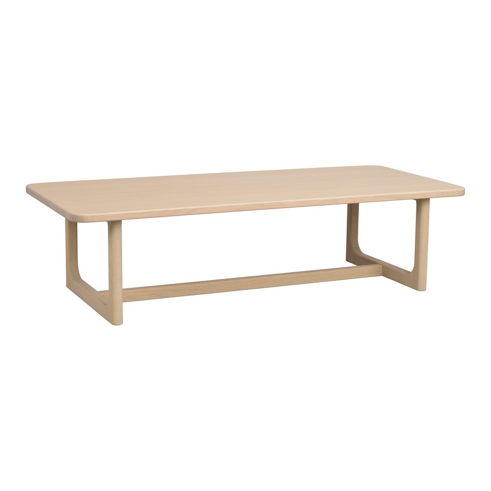 Stolik z blatem w dekorze dębu w jasnym naturalnym kolorze 70x160 cm Driscoll – Rowico