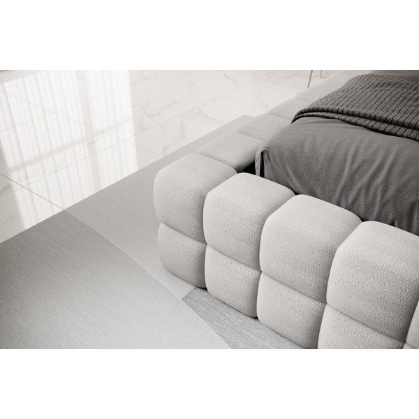 Szare tapicerowane łóżko dwuosobowe ze schowkiem ze stelażem 160x200 cm Dizzle – ELTAP-image-4