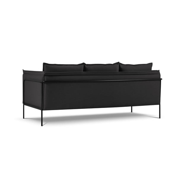 Czarna sofa Interieurs 86 Andrea, 218 cm-image-2