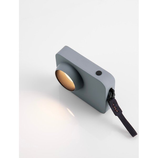 Szaroniebieska metalowa lampa stołowa LED ze ściemniaczem (wysokość 11 cm) Kedros – Nova Luce-image-4