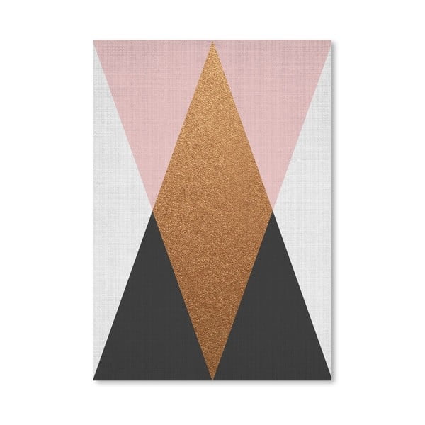 Plakat Geometric Pink Bronze