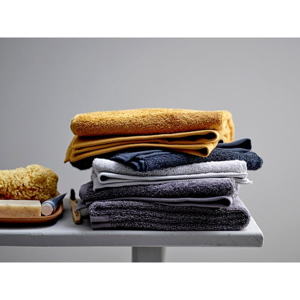 Żółty ręcznik z bawełny frotte Södahl Golden, 100x50 cm-image-2