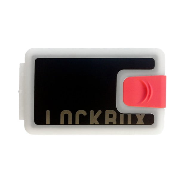 Czarno-różowy portfelik Lockbox B&W