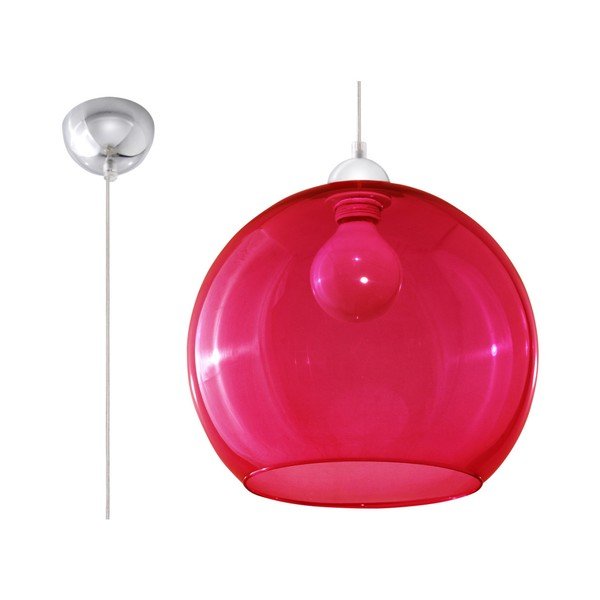 Czerwona lampa wisząca Sollux Bilbao-image-3