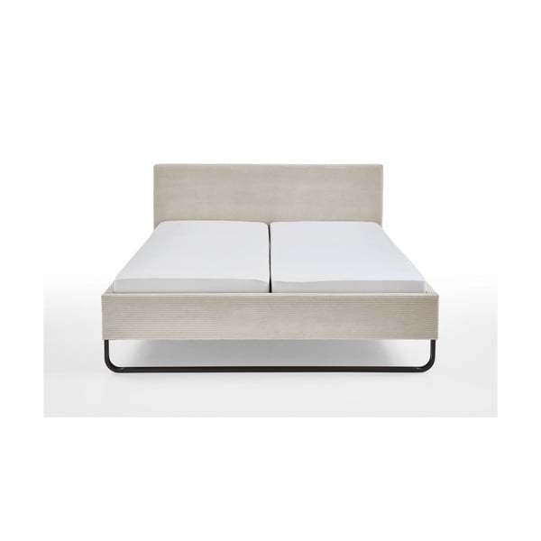 Beżowe tapicerowane łóżko dwuosobowe bez stelaża 180x200 cm Swing – Meise Möbel-image-3