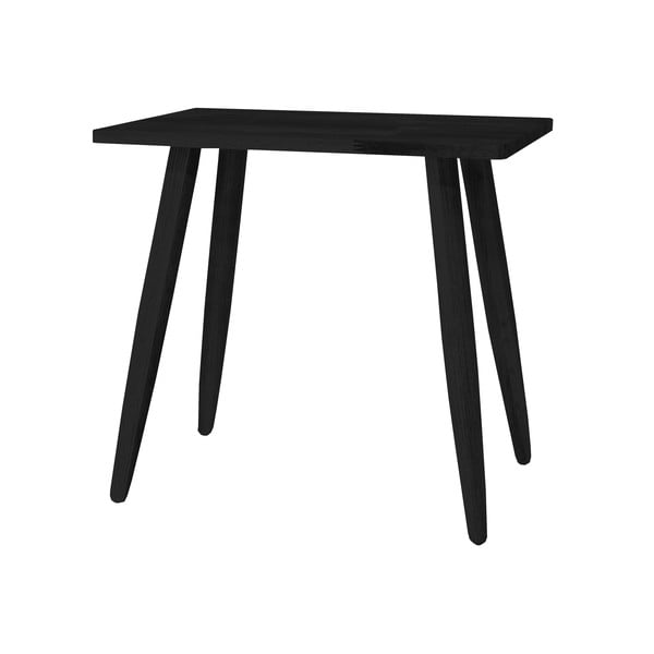 Czarny stołek z drewna dębowego Canett Uno
