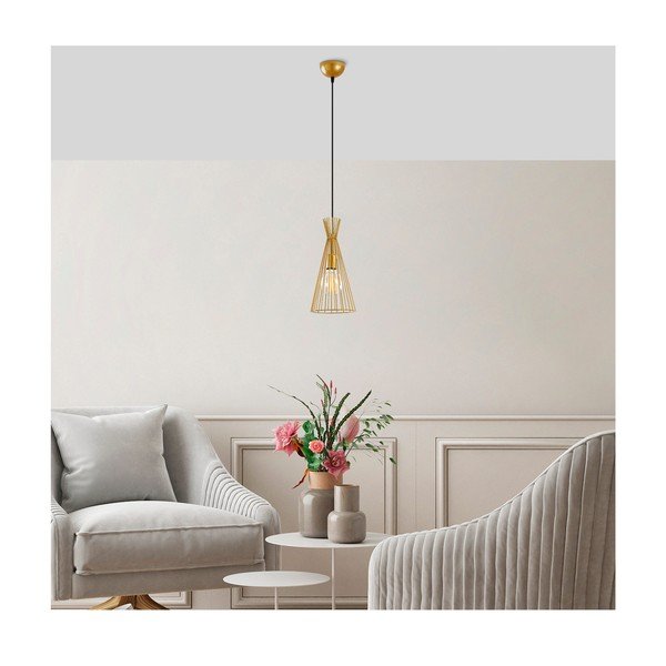 Lampa wisząca w kolorze złota z metalowym kloszem ø 20 cm Mezopotamya – Opviq lights-image-1