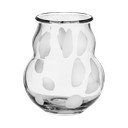 Biały szklany ręcznie wykonany wazon (wysokość 22 cm) Dam – noo.ma