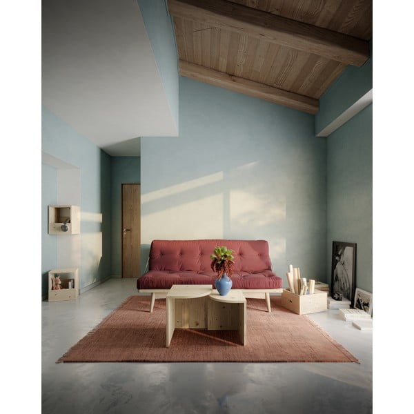 Stoliki zestaw z litego drewna sosnowego 2 szt. w naturalnym kolorze Combine – Karup Design-image-3