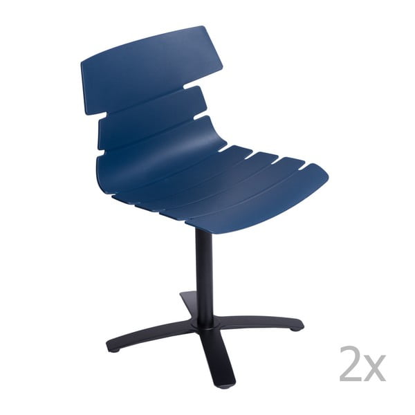 Zestaw 2 niebieskich krzeseł D2 Techno One