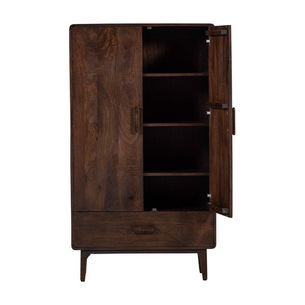 Szafka z litego drewna mango w ciemnym naturalnym kolorze 85x150x35 cm Liya – WOOOD-image-3