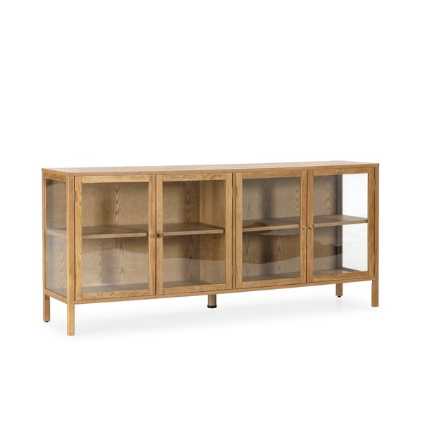 Witryna w dekorze dębu w naturalnym kolorze 180x80x40 cm Ceci – MOME-image-3